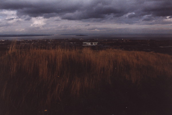 Edinburgh, Athur’s Seat, view towards Leith, October 2001 © Chris Hessle